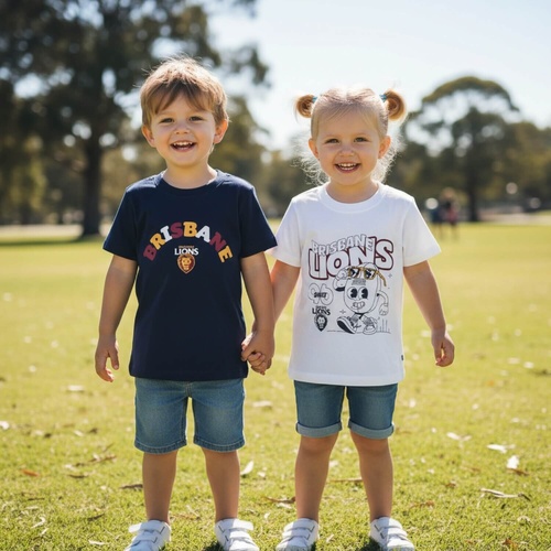 Brisbane Lions Kids Twin Pack Graphic Tees