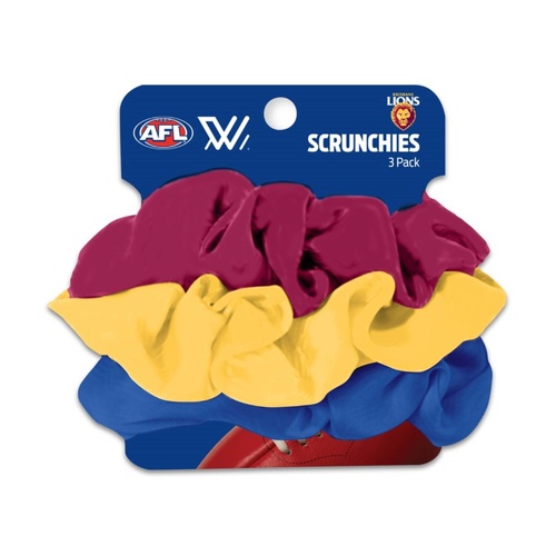 Brisbane Lions Scrunchie 3 pack