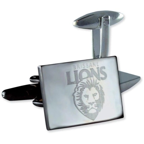 Brisbane Lions Silver Etched Cufflinks