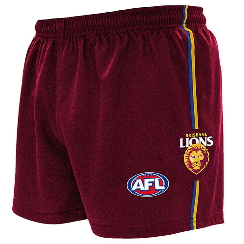 Brisbane Lions Mens Logo Footy Shorts