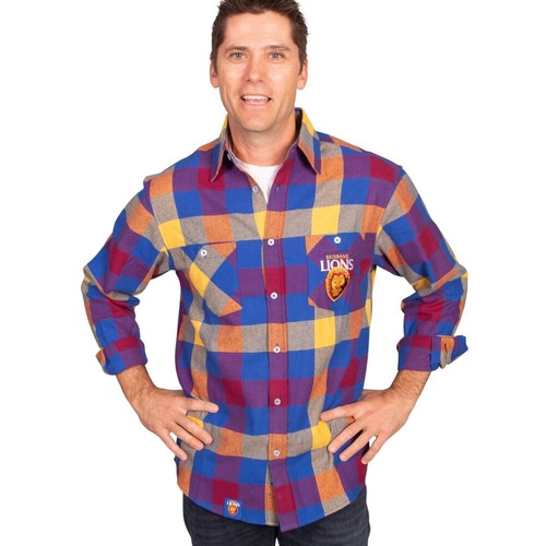 Brisbane Lions Adults Flannel Shirt