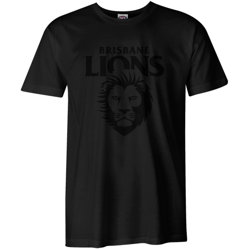 Brisbane Lions Mens Stealth Black Tee