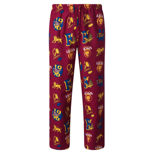 Brisbane Lions Mens Flannel Sleep Pants