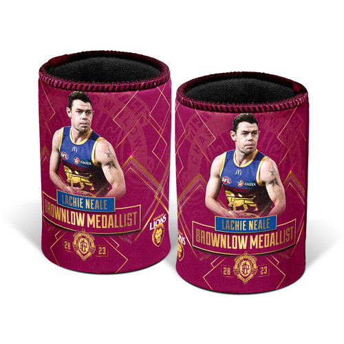 Brisbane Lions Lachie Neale 2023 Brownlow Stubby Holder