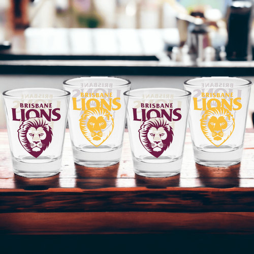 Brisbane Lions Shot Glasses set of 4