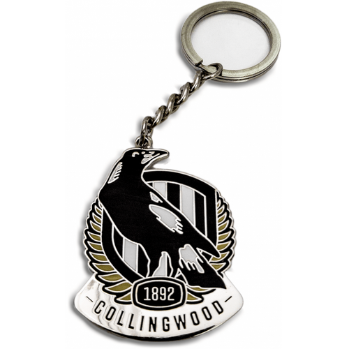 Collingwood Magpies Logo Metal Keyring