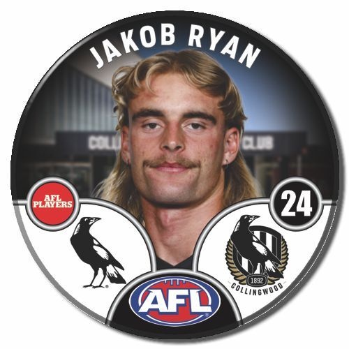 Collingwood Magpies 2025 Player Pin Badge - RYAN