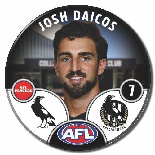 Collingwood Magpies 2025 Player Pin Badge - DAICOS, J