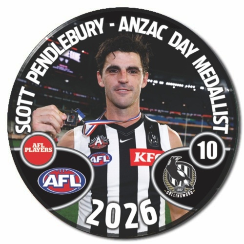 Scott Pendlebury 2026 Anzac Day Medallist Badge