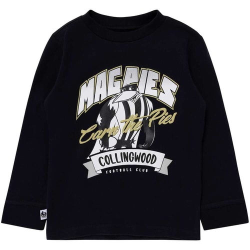 Collingwood Magpies Kids Long Sleeve Tee
