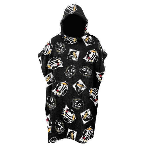 Collingwood Magpies Youths Hooded Beach Towel