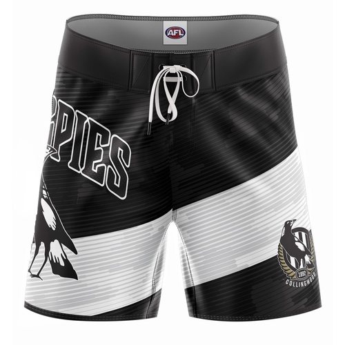 Collingwood Magpies Youths Barrel Board Shorts