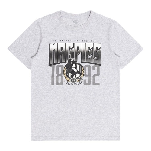 Collingwood Magpies Youths Grey Supporter Tee