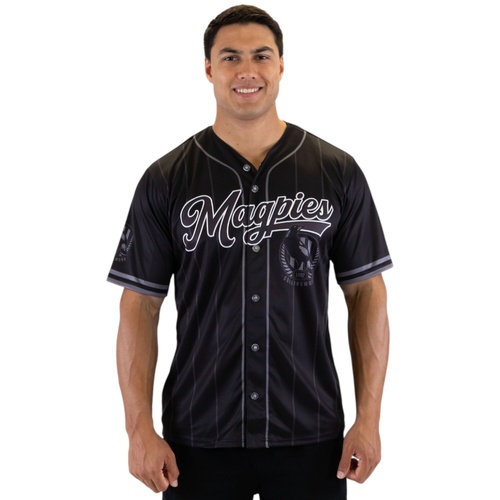 Collingwood Magpies Blackout Baseball Shirt