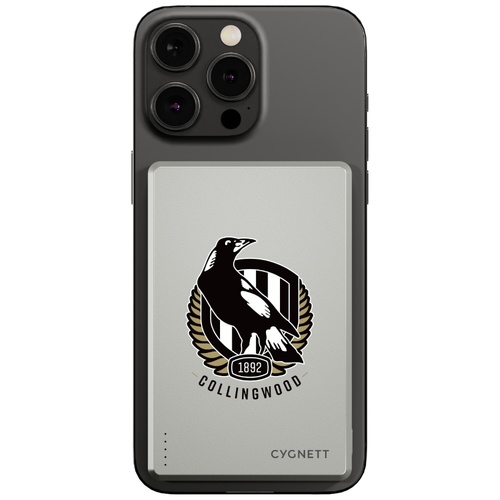 Collingwood Magpies AFL Magnetic Wireless Power Bank