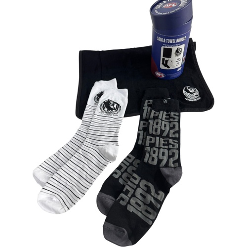 Collingwood Magpies Sock & Towel Bundle