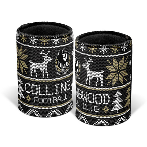 Collingwood Magpies Xmas Stubby Holder