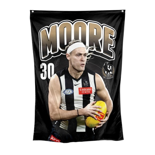 Collingwood Magpies Darcy Moore Wall Flag