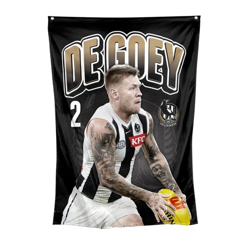 Collingwood Magpies Jordan De Goey Wall Flag