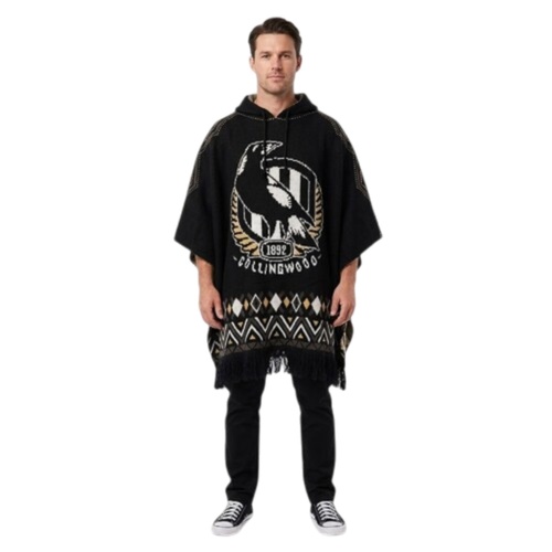 Collingwood Magpies Dakota Knitted Poncho