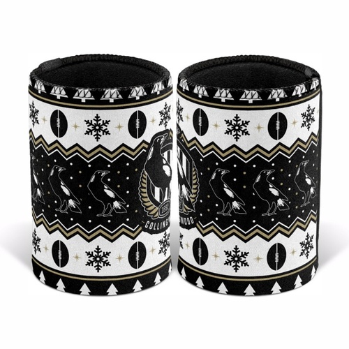Collingwood Magpies Christmas Stubby Holder