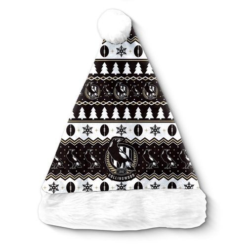 Collingwood Magpies Christmas Santa Hat