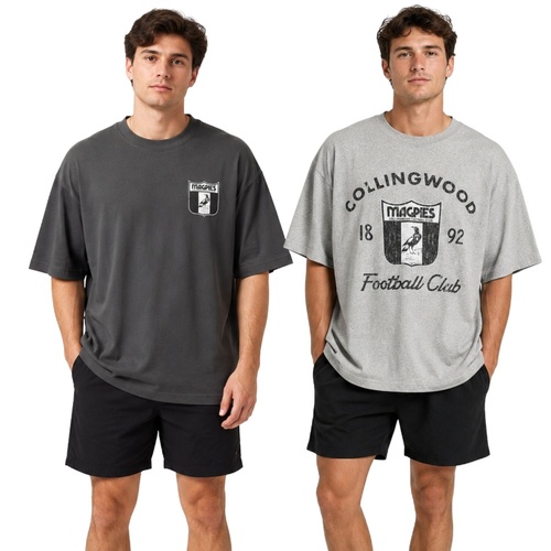 Collingwood Magpies Mens 2 Pack Vintage Tees