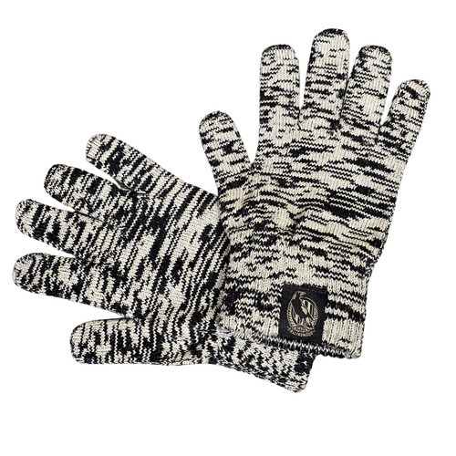 Collingwood Magpies Adults Two Toned Woollen Gloves