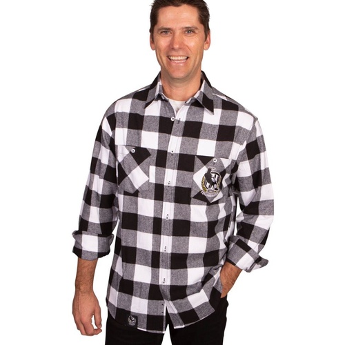 Collingwood Magpies Adults Flannel Shirt