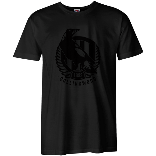 Collingwood Magpies Mens Stealth Black Tee
