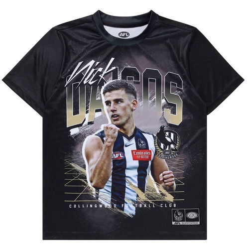 Collingwood Magpies Nick Daicos Youths Player Tee