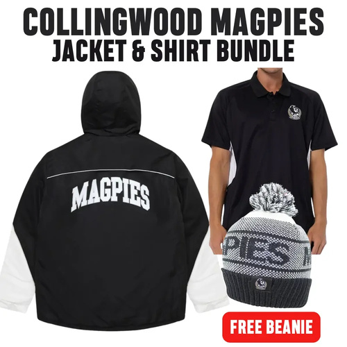 Collingwood Magpies Jacket & Polo Combo