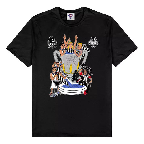 Collingwood Magpies 2023 Premiers Grange Cup Tee