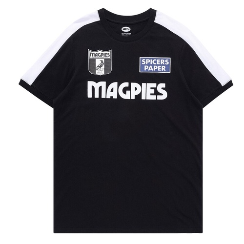 Collingwood Magpies Mens Throwback Logo T-Shirt