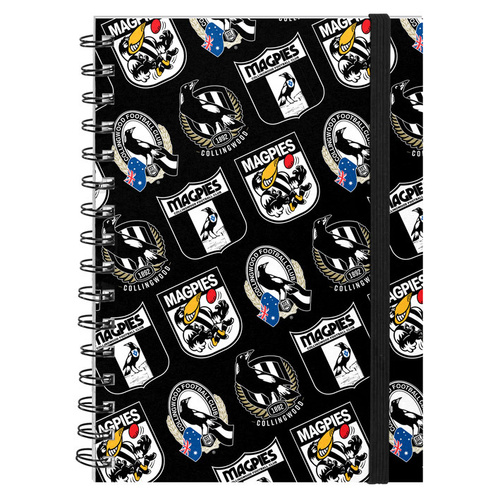 Collingwood Magpies Retro Hard Cover Notebook