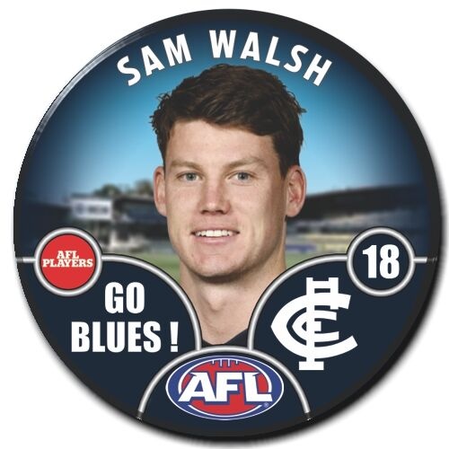 Carlton Blues 2025 Player Pin Badge - WALSH