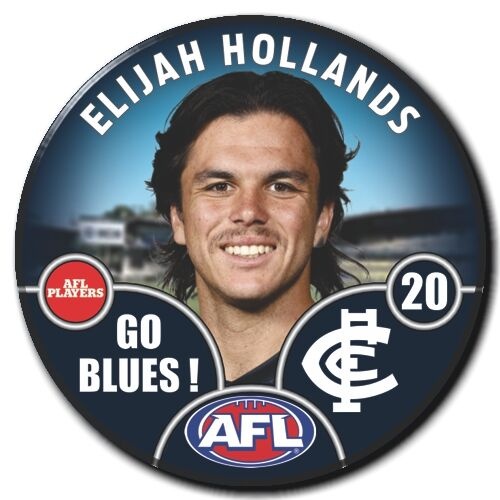 Carlton Blues 2025 Player Pin Badge - HOLLANDS, E