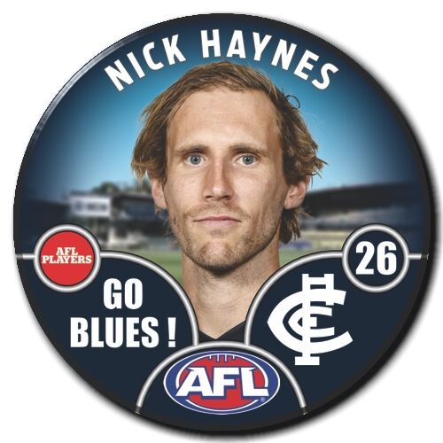 Carlton Blues 2025 Player Pin Badge - HAYNES