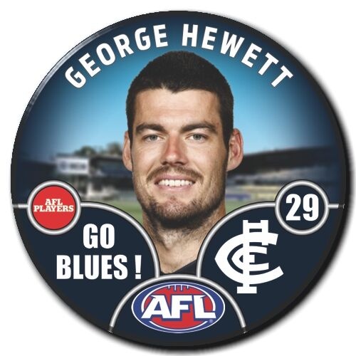 Carlton Blues 2025 Player Pin Badge - HEWETT