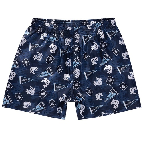 Carlton Blues Adults Satin Boxer Shorts