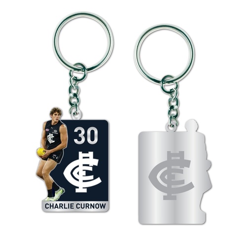 Carlton Blues Charlie Curnow Metal Keyring