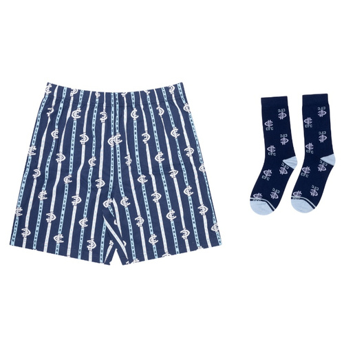 Carlton Blues Boxer Shorts & Socks Gift Pack