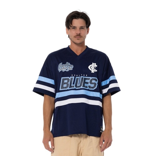 Carlton Blues Over-sized Mesh Jersey Tee