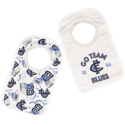 Carlton Blues Baby Go Team Bibs 2 Pk