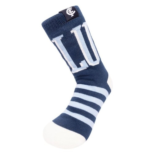 Carlton Blues Knitted Bed Socks