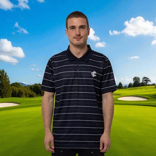 Carlton Blues Mens Striped Polo