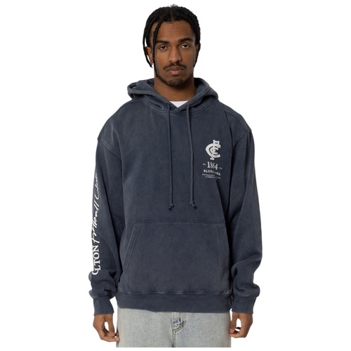 Carlton Blues Mens Acid Wash Hoodie
