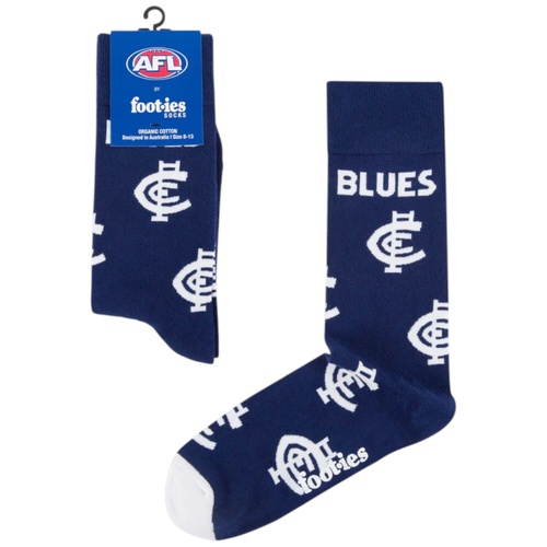 Carlton Blues Foot-ies Organic Cotton Socks