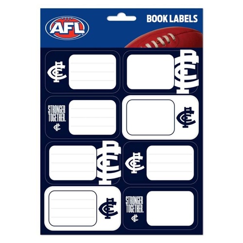 Carlton Blues School Book Labels