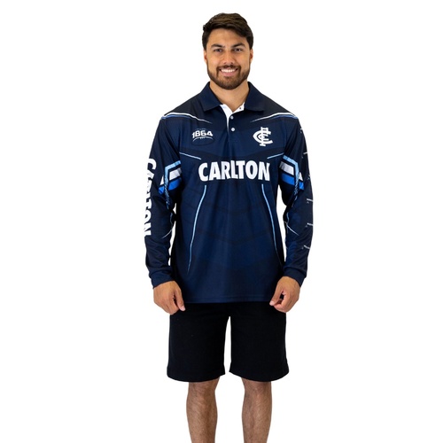 Carlton Blues Cyber Adults Fishing Shirt